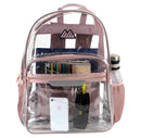 Clear Backpack - Rose: Water-Resistant School Bag for Kids