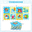 8-Piece Educational Interlocking Baby Play Mat With Animals and Numbers