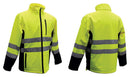 Boss Hi-Vis Yellow Polyester Rain Jacket L