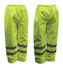 Boss Hi-Vis Insulated Yellow Polyester Rain Pants L