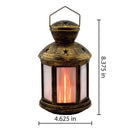 Blazing LEDz 8.5 in. Plastic Colonial Flicker Flame Assorted Flameless Lantern, Pack of 6