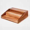 Wood 3-Tier Expandable Spice Rack - Natural Wood