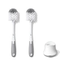 Bottle Brush Set with Nipple Cleaner and Stand - Gray