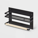 Metal Magnetic Fridge Organizer - Black