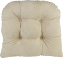 Overstuffed Non-Slip Dining Chair Cushions - Linear Stone Tan