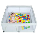 Baby Playpen for Toddler Extra Large Baby Playard Infant Safety Activity Center Sturdy Babies Playpen with Anti-Slip Suckers 49x49x24.8inch/59x59x