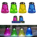 Alpine 7 in. Solar Power Glass Solar Textured Wasp Trap with LED Lights Assorted Solar Hanging Lante, Pack of 8