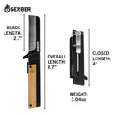Gerber Quadrant Bamboo Brown 7CR17MOV Steel 5-6 in. Folding Knife