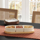 Ceramic Sectioned Serving Bowl Set - 4 Pieces