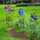 Meadow Creek Assorted Glass/Metal 28 in. H Windchime Outdoor Garden Stake, Pack of 12
