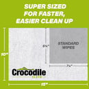 Crocodile Cloth Outdoor White Cloth 10 in. W X 15 in. L 80 wipes, Pack of 8