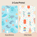 78ct Clean Conscious Diapers Size 1 - Ocean Bottoms + Chilly Cheeks