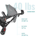 Volgo Twin Umbrella Stroller in Mint