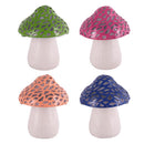Luminous Garden Metal/Resin Assorted 6 in. Mushroom Statue, Pack of 12
