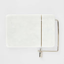 9" x 6" Marble Cheese Slicer Cutting Board White - Threshold™
