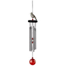 Woodstock Chimes Signature Collection Silver Aluminum/Wood 18 in. Crystal Cardinal Wind Chime