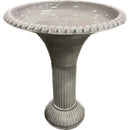 Robert Allen Ironstone Gray Metal 23.5 in. Bird Bath, Pack of 2