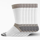 Dickies Dri-Tech Men's 6-12 Cushion Crew Socks White, Pack of 2