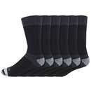 Dickies Men's Dri-Tech 6-12 Cushion Crew Socks Black, Pack of 2