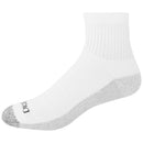Dickies Dri-Tech Men's 6-12 Quarter Sock White, Pack of 2