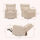 Kiwi Deluxe Power Recliner and Swivel Glider with Heat and Massage - Chai Shearling