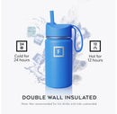 Stainless Steel Water Bottle - 14oz - Tranquil Blue