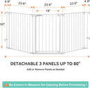 80" Extra Wide Baby Gate - White