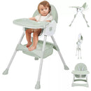 6- in -1 Baby High Chair with 5 -Point Safety Harness - Green