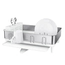 Simplehuman Steel Frame Dish Rack - White and Stainless