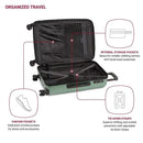 Hardside Medium Checked Spinner Suitcase - Verdun Green