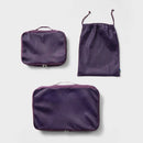 3pc Softside Laundry Bag and Packing Cube Set - Plum