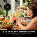 FlexBreeze Pedestal & Tabletop Fan- Black Fan w/ Pedestal Base Black