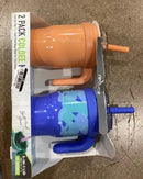 14oz 2pk Kids Mugs with Spill-Proof Straw - Blue and Orange