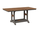 Berlin Gardens, Garden Classic 33″ x 66″ Rectangular Table, Antique Mahogany on Coastal Gray