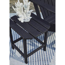 Signature Design by Ashley Sundown Treasure Black Square HDPE Contemporary End Table