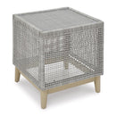 Signature Design by Ashley Seton Creek Gray Square Glass Casual End Table