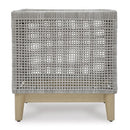 Signature Design by Ashley Seton Creek Gray Square Glass Casual End Table