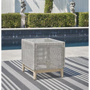 Signature Design by Ashley Seton Creek Gray Square Glass Casual End Table