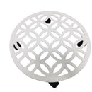 Living Accents 3 in. H White Cast Iron Wheeled Plant Stand