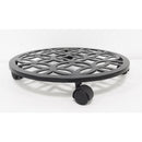 Living Accents 3 in. H Black Iron/Plastic Wheeled Plant Stand