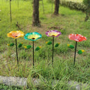 Alpine Glass/Metal 30 in. Bird Bath with Stake, Pack of 8