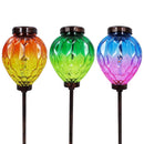 Alpine Multicolored Acrylic/Glass/Metal 15 in. H Solar Garden Stake, Pack of 6