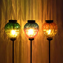 Alpine Multicolored Acrylic/Glass/Metal 15 in. H Solar Garden Stake, Pack of 6