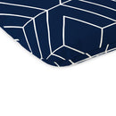 Jordan Manufacturing Navy Blue/White Polyester Seat Pad 15.5 in. H X 17 in. L, Pack of 16