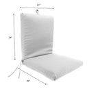 Jordan Manufacturing Teal Polyester Chair Cushion 24 in. H X 21 in. W X 44 in. L, Pack of 4