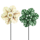 Exhart Assorted Metal 12 in. H Monstera Outdoor Garden Stake, Pack of 12