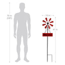 Exhart Multicolored Metal 40 in. H Welcome Windmill Stake, Pack of 6