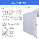 Crown Shade 150D Polyester Pop-Up Tent Sidewall 7 ft. H X 10 ft. W, Pack of 4