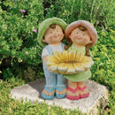 Alpine Resin/Stone Multi-color 14 in. Statuary