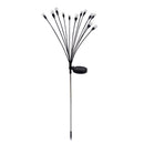 Alpine Black/Silver Metal/Plastic 27 in. H Firefly Solar Garden Stake, Pack of 20